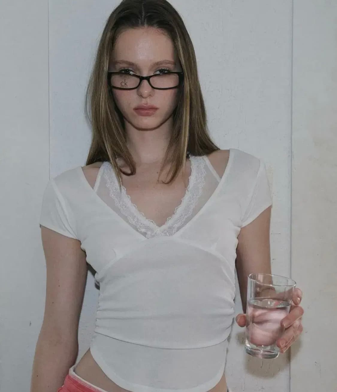 플리즈노팔로우 Amelia Lace Halter Short Sleeve 상품이미지1