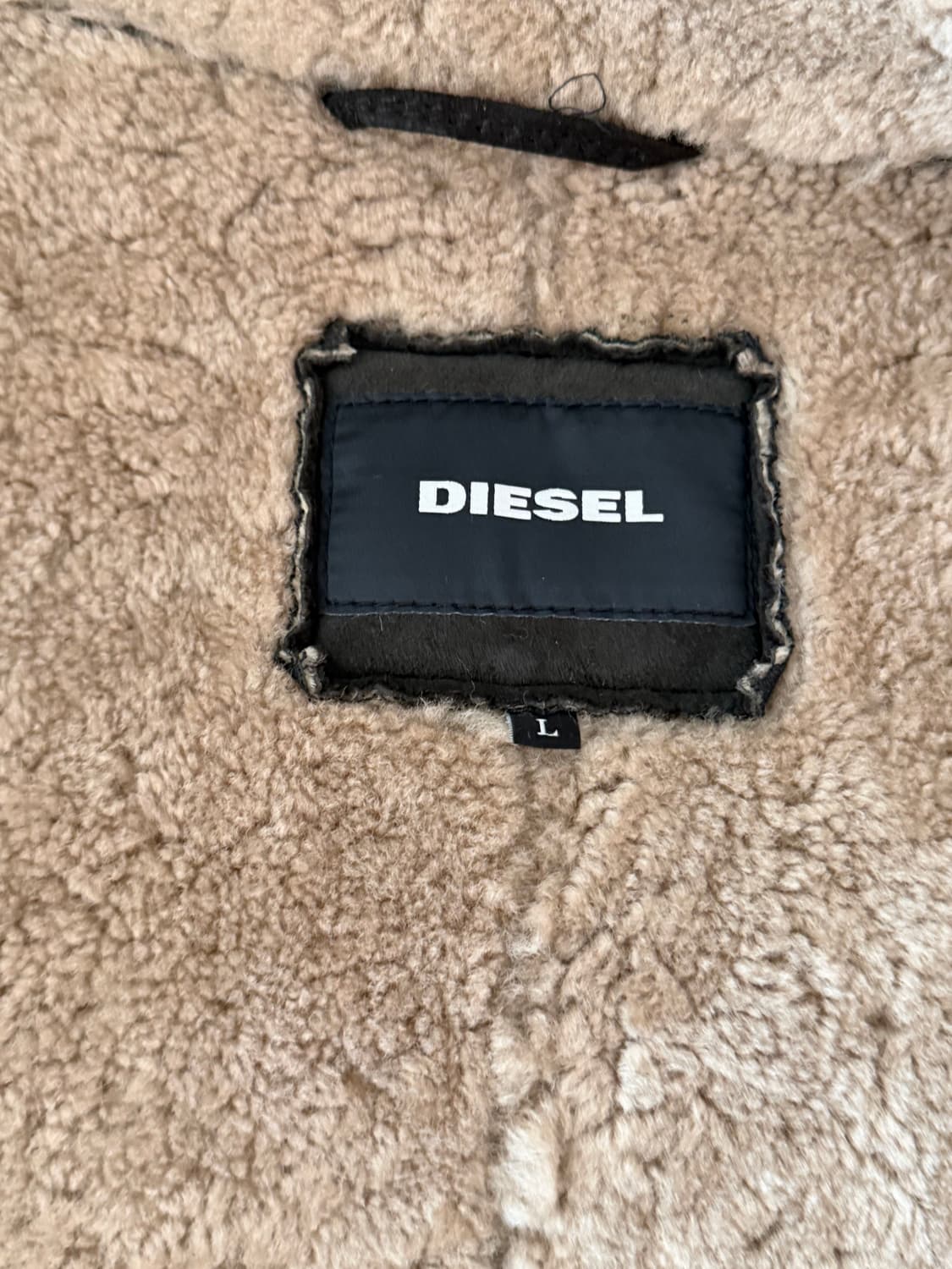 [L]디젤 양가죽 무스탕 브라운 상품이미지2