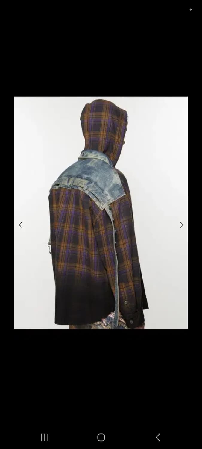 아크네스튜디오 체크 후드셔츠 50사이즈 상품이미지2