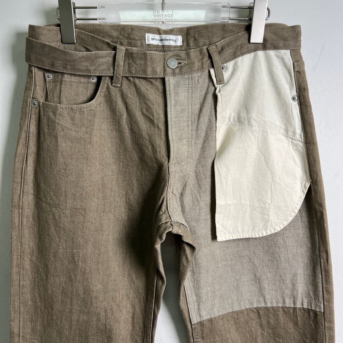 jpn vtg 빈티지 패치워크 릴리즈 코튼 팬츠 L 상품이미지5