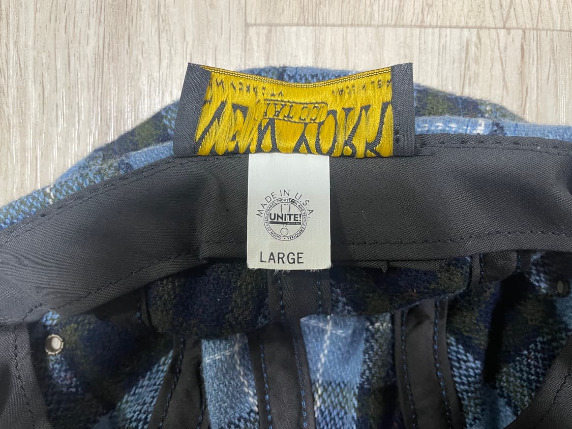 ~58) 90's 뉴욕햇 체크 울 캠프캡(미국제)RRL&LVC&폴로 상품이미지4