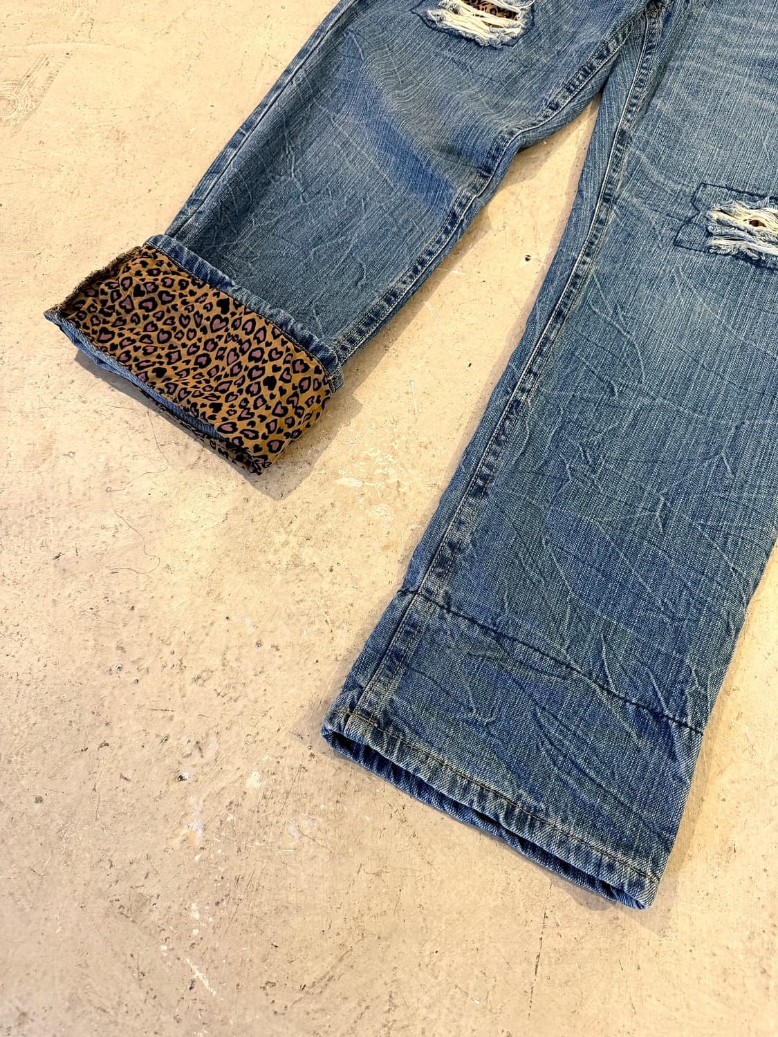 Leopard Point 2 Belt Big Denim Pants 상품이미지7