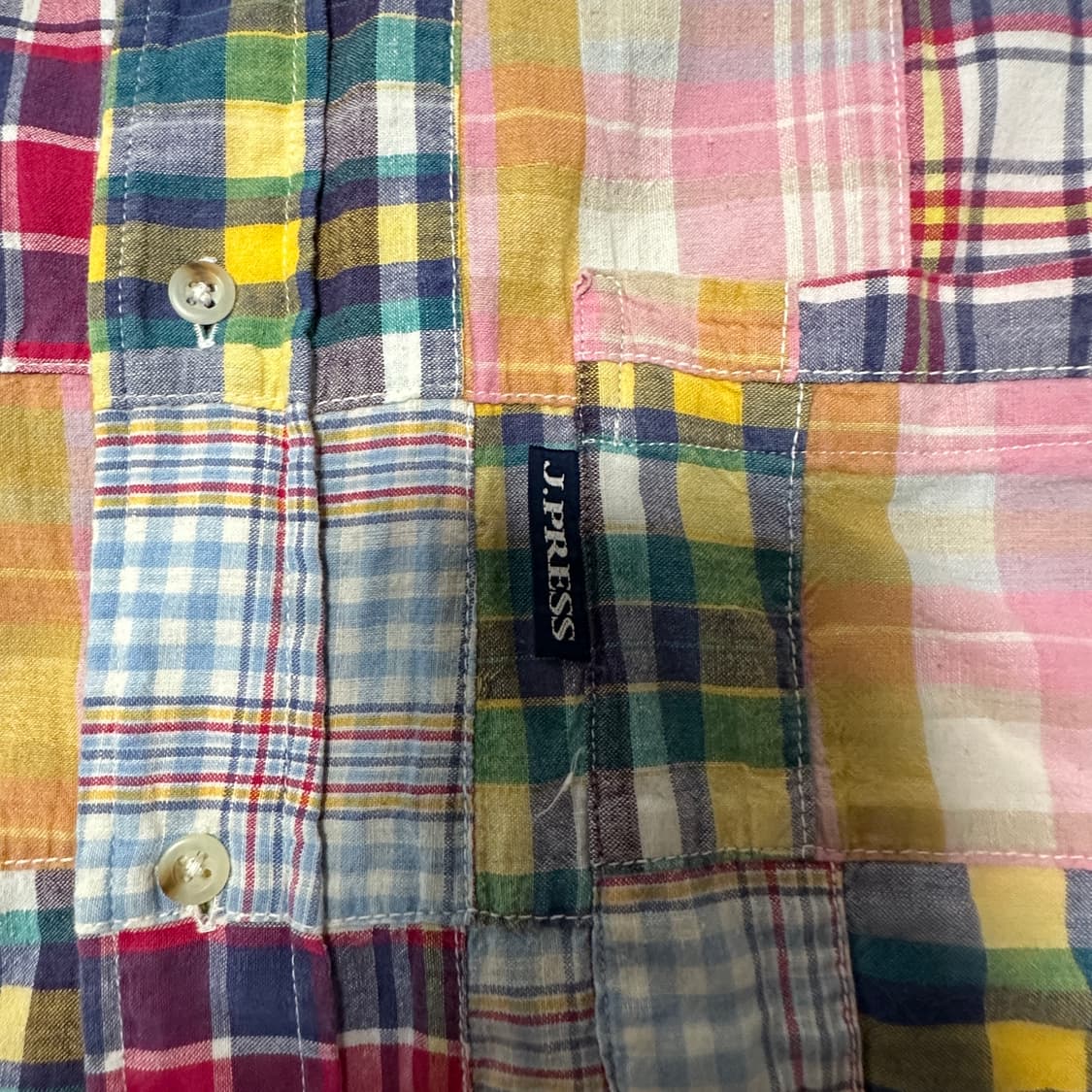 J. PRESS patchwork shirt 상품이미지3