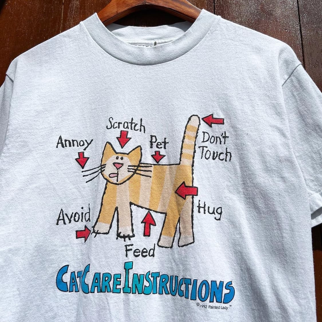 Vintage cat print T-shirt 상품이미지5