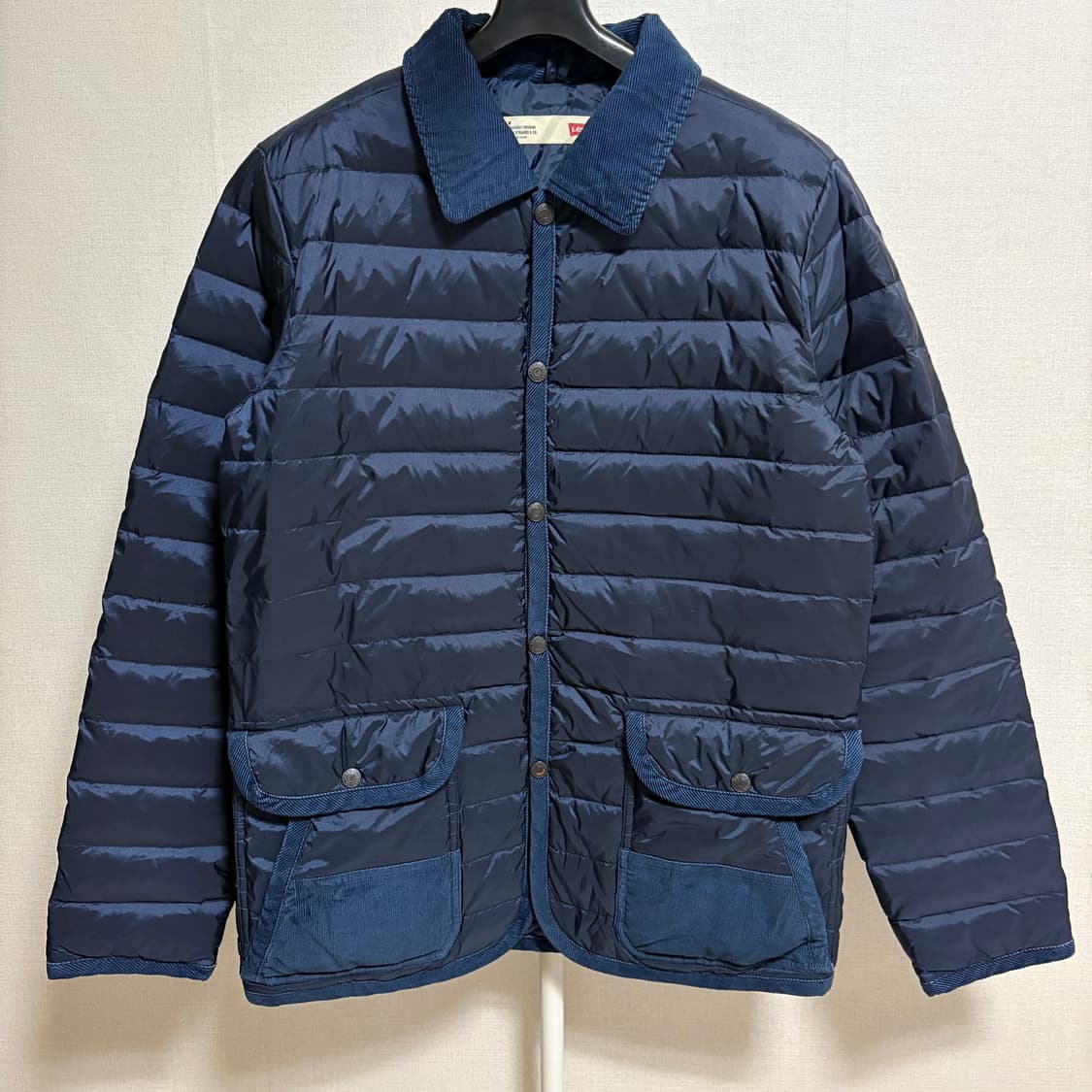 리바이스 덕다운 퀼팅 코듀로이 패딩 자켓 / 네이비, M 상품이미지1