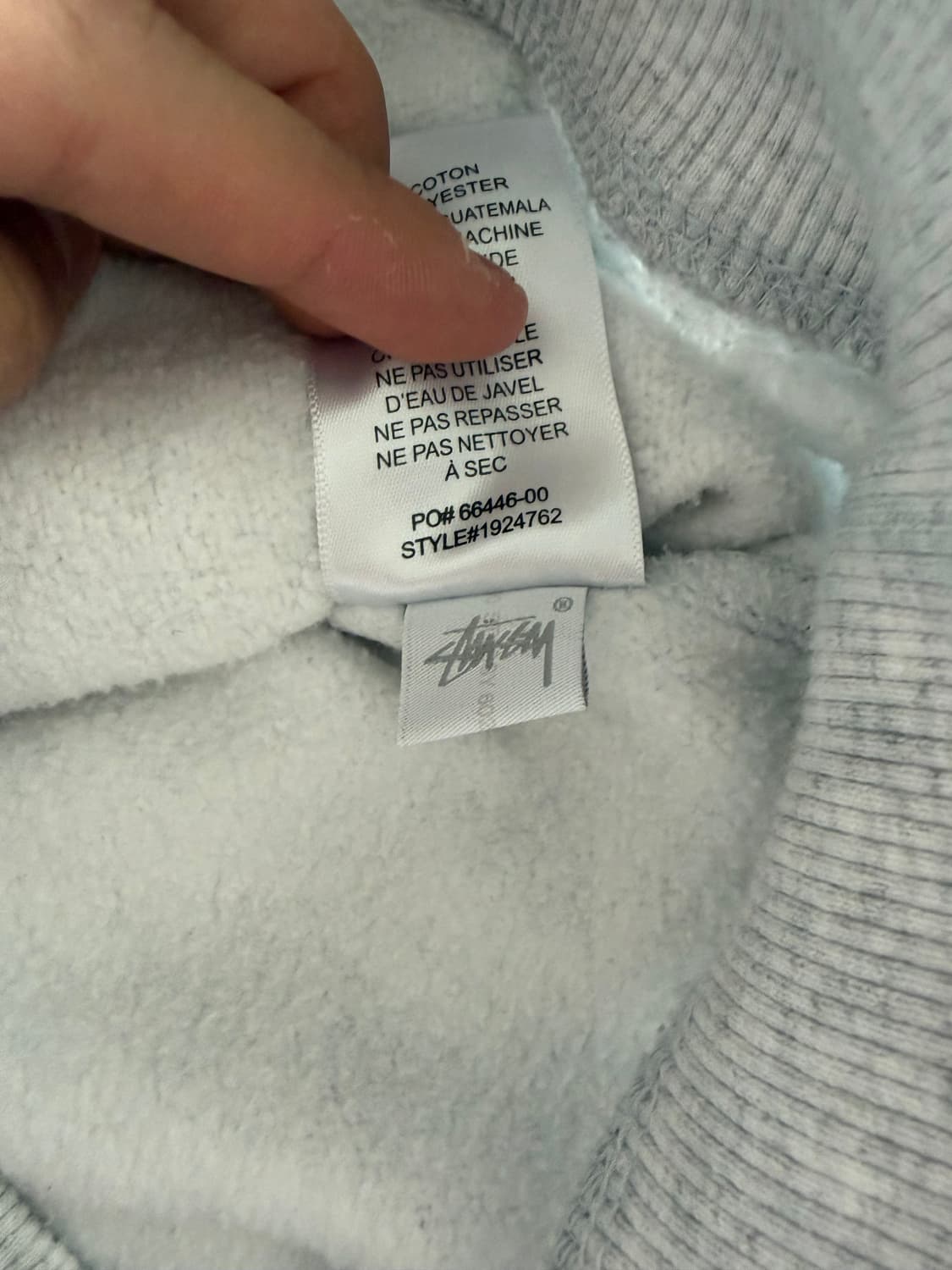 스투시 애쉬그레이 후드티 M 상품이미지6