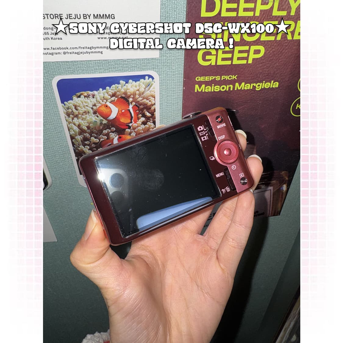 소니 sony 사이버샷 DSC-WX100 빈티지 디카 디지털카메라 핑크 상품이미지4