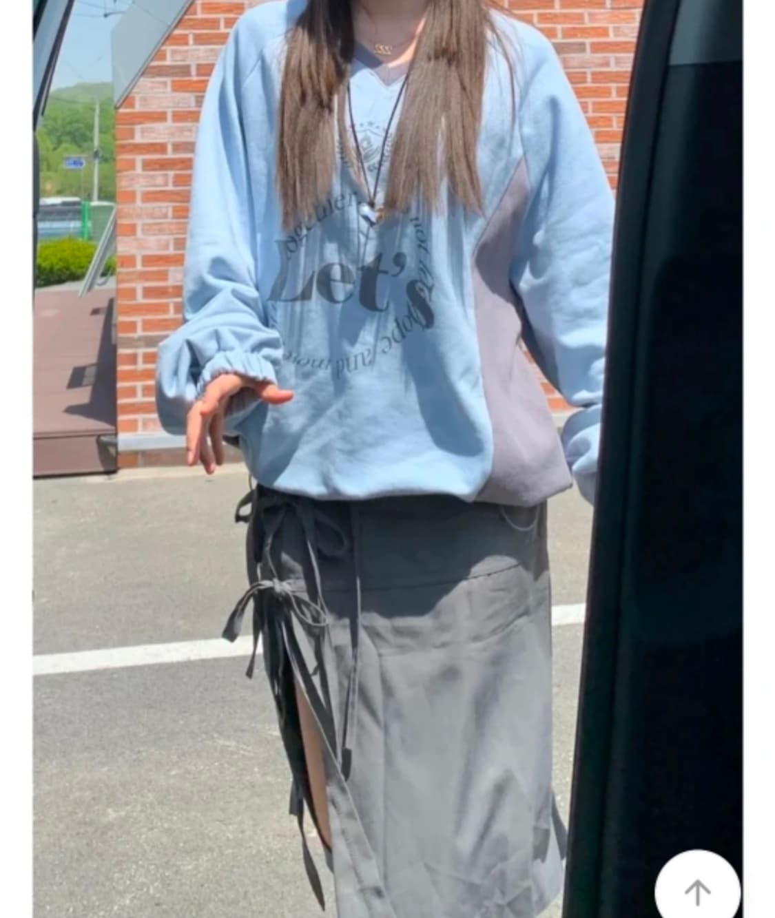 썸머무드 리본 트임 스커트 상품이미지1