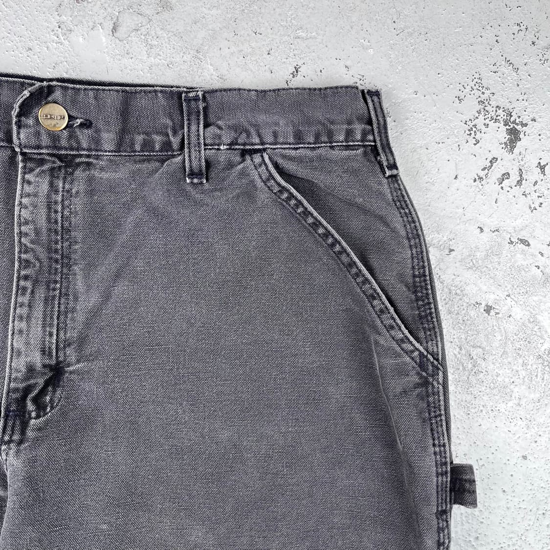 빈티지 칼하트 블랙 그레이 싱글니 카펜터 팬츠 B11 상품이미지6