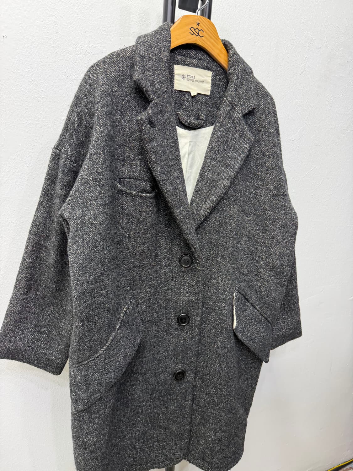 정품) 이자벨마랑 루즈핏 헤링본 코트자켓 0 상품이미지2