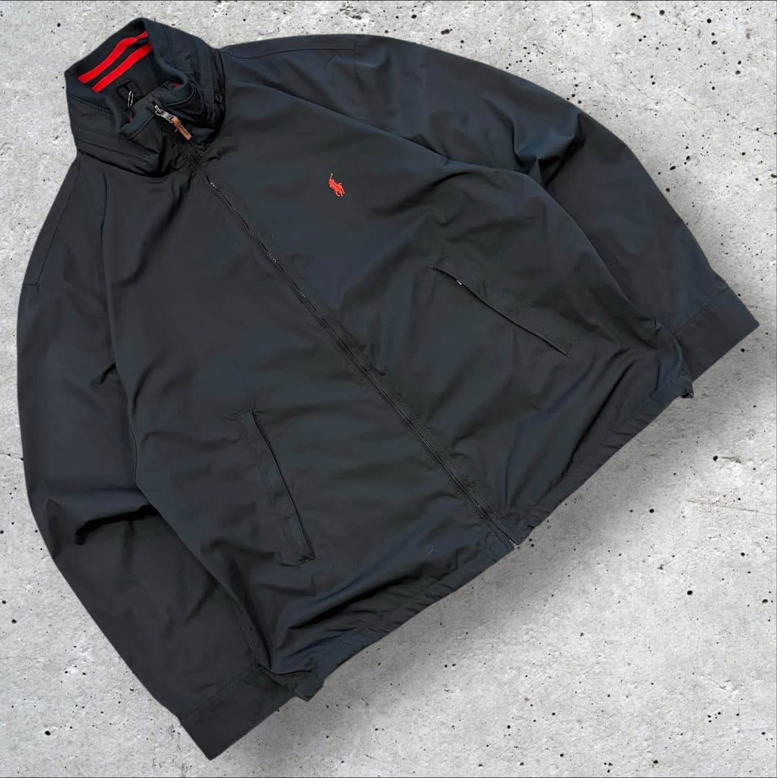 [XL] 폴로 랄프로렌 나일론 블랙 바람막이 자켓 B370 상품이미지1