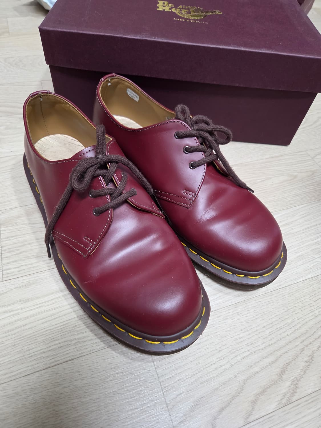 (MIE 버전)(20 분 착용)닥터마틴 mie 체리레드 270 상품이미지3