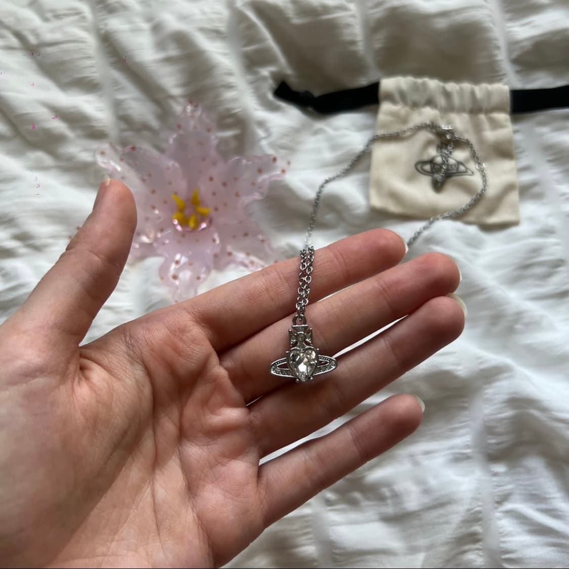 비비안웨스트우드 아카이브 아리엘라 하트 orb 팬던트 목걸이 상품이미지3