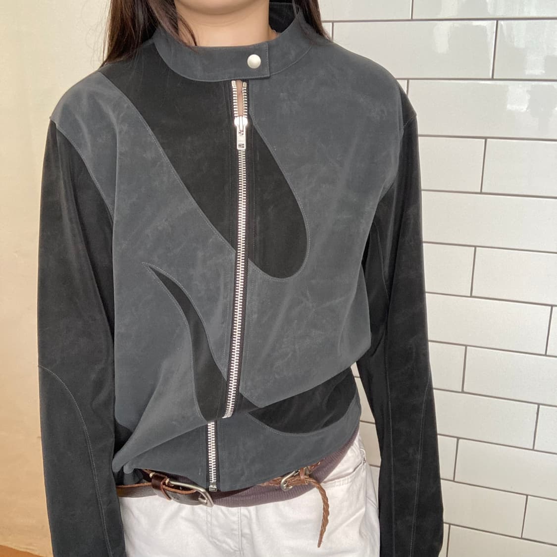 빈티지 워크 스타일 지퍼 자켓 상품이미지2