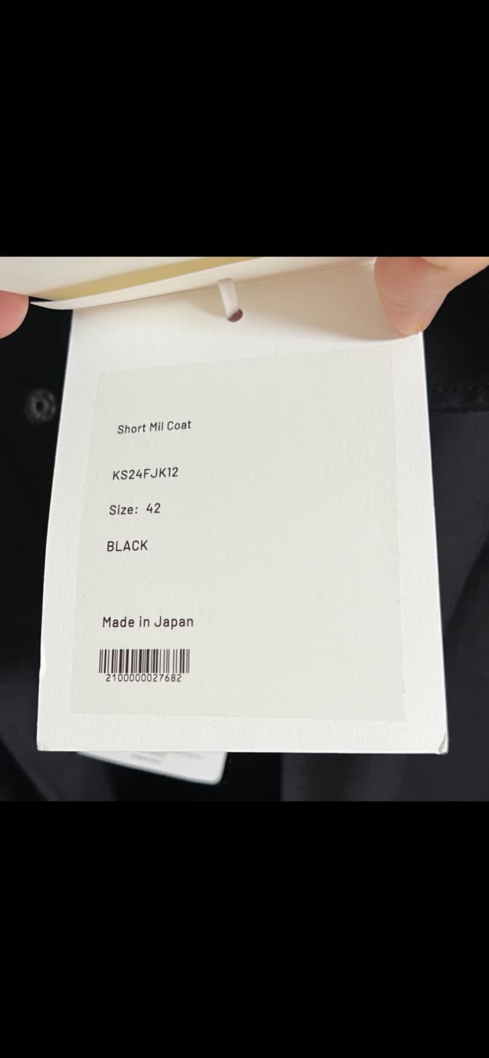 캡틴선샤인 24AW 숏밀코트 블랙 42 상품이미지3