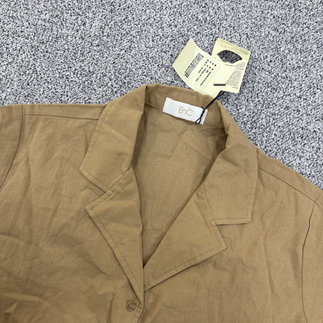 86 새상품 ENC 린넨 반팔 롱원피스 0309J 상품이미지3