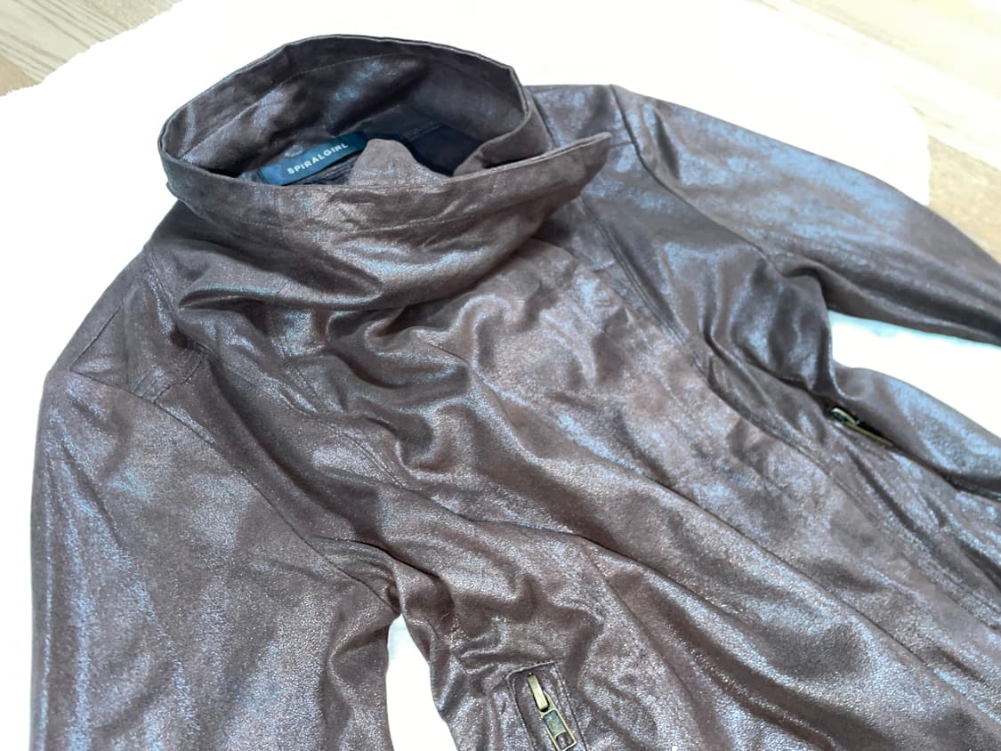 Spiralgirl drape suede jacket br 상품이미지5