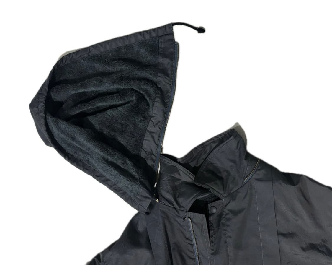 Charcoal Long Coat Fur Hood Padding  상품이미지5