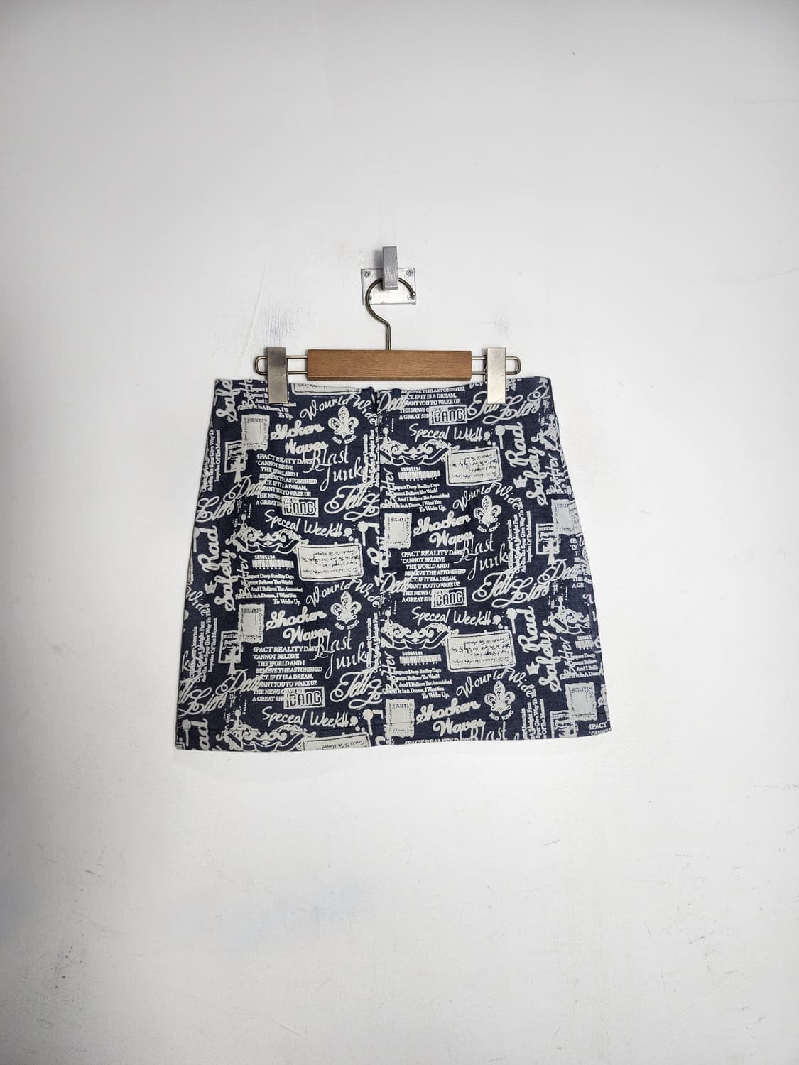 빈티지 레터링 그래픽 미니 스커트 상품이미지3