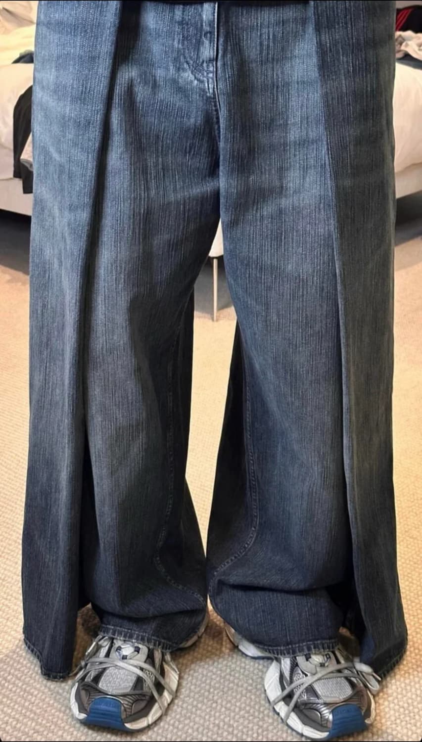 23SS 발렌시아가 더블 프론트 데님 팬츠 다크블루 S 새상품 상품이미지7