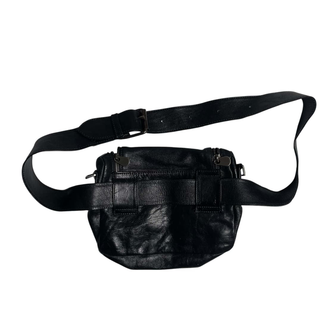 Y's 만다리나덕 맵 페인트 코팅 레더 벨트백 상품이미지4