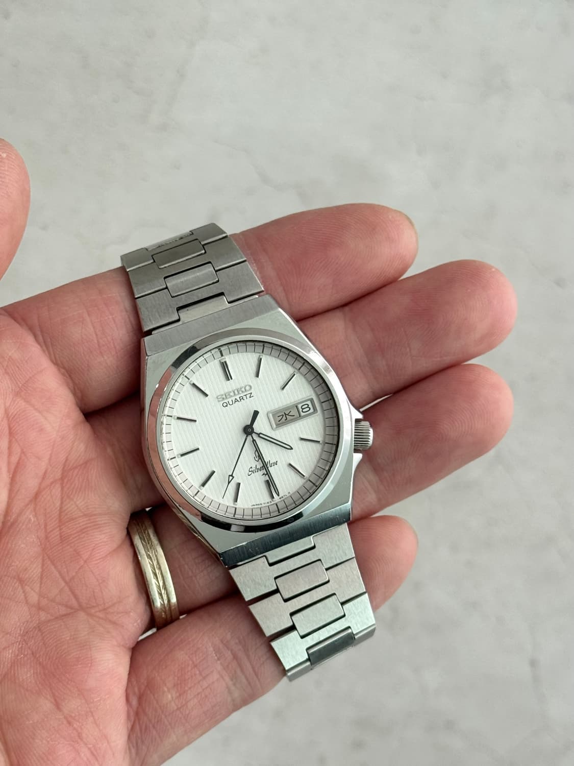 80s 빈티지 세이코 실버웨이브 쿼츠 상품이미지8