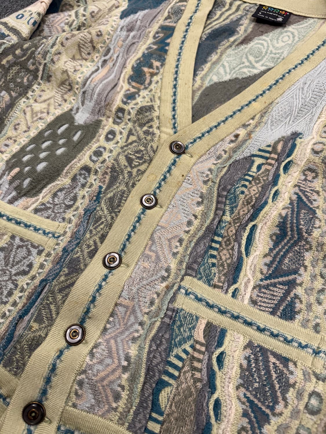 쿠지 빈티지 케이블 니트 가디건 상품이미지2