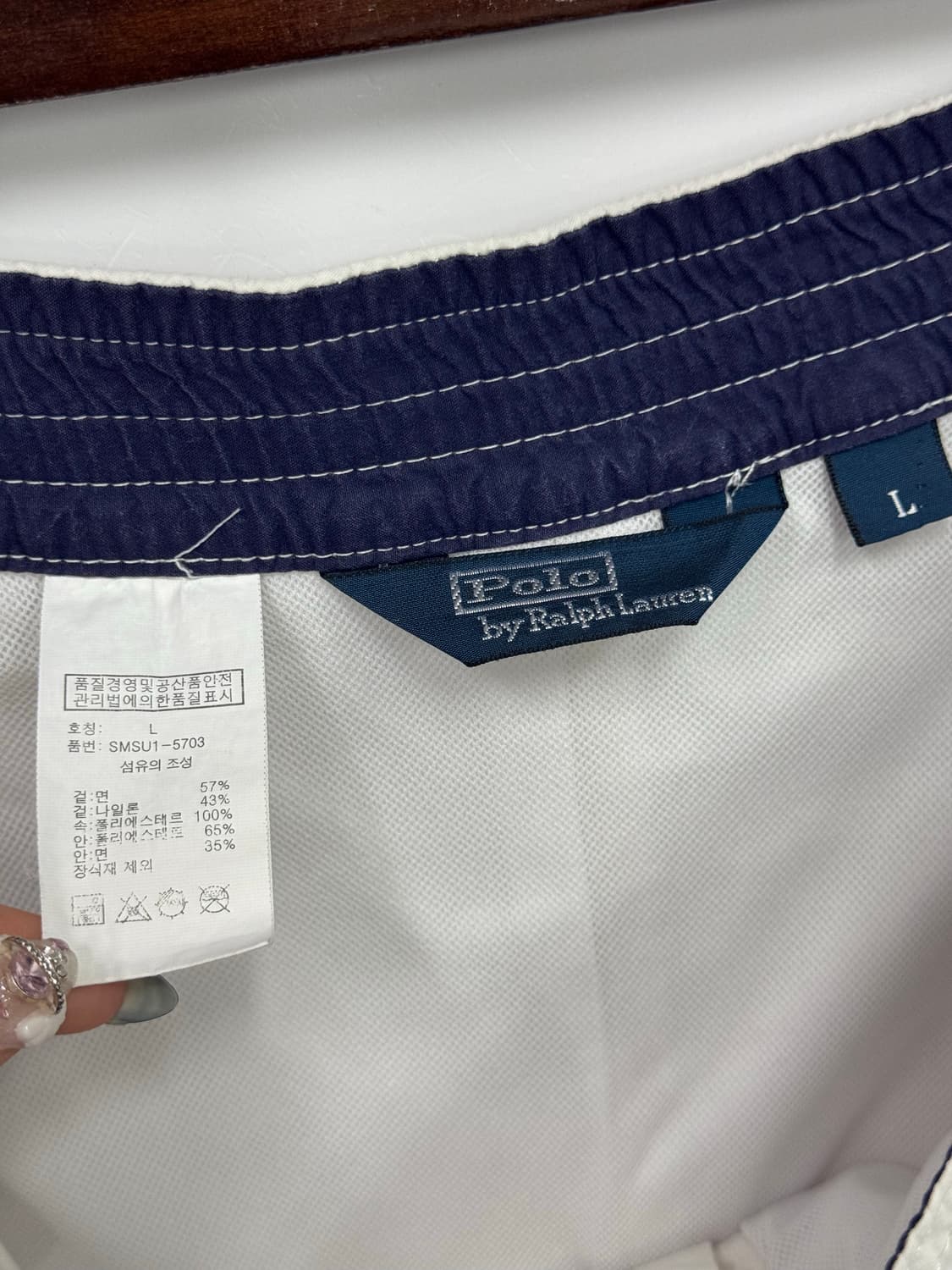 폴로 랄프로렌 빅포니 화이트 반바지  상품이미지5