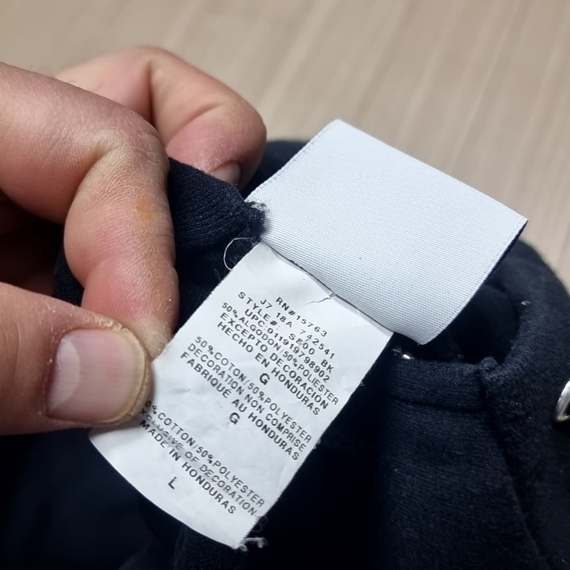 챔피온 블랙 기모 후드집업(라지) 상품이미지6