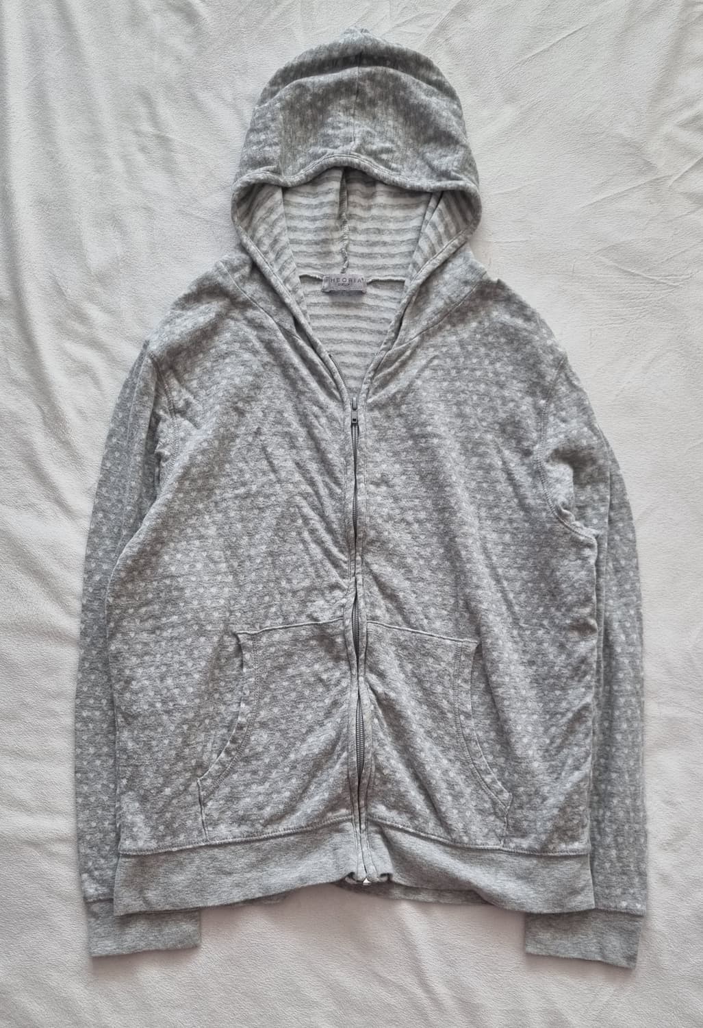 빈티지 모리걸 하구미 갸루 하트 그레이 후드집업 상품이미지1