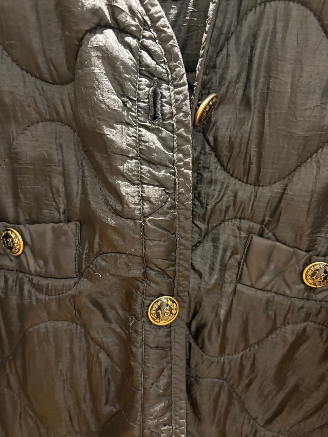 R13 블랙 퀼팅 자켓 점퍼 상품이미지2