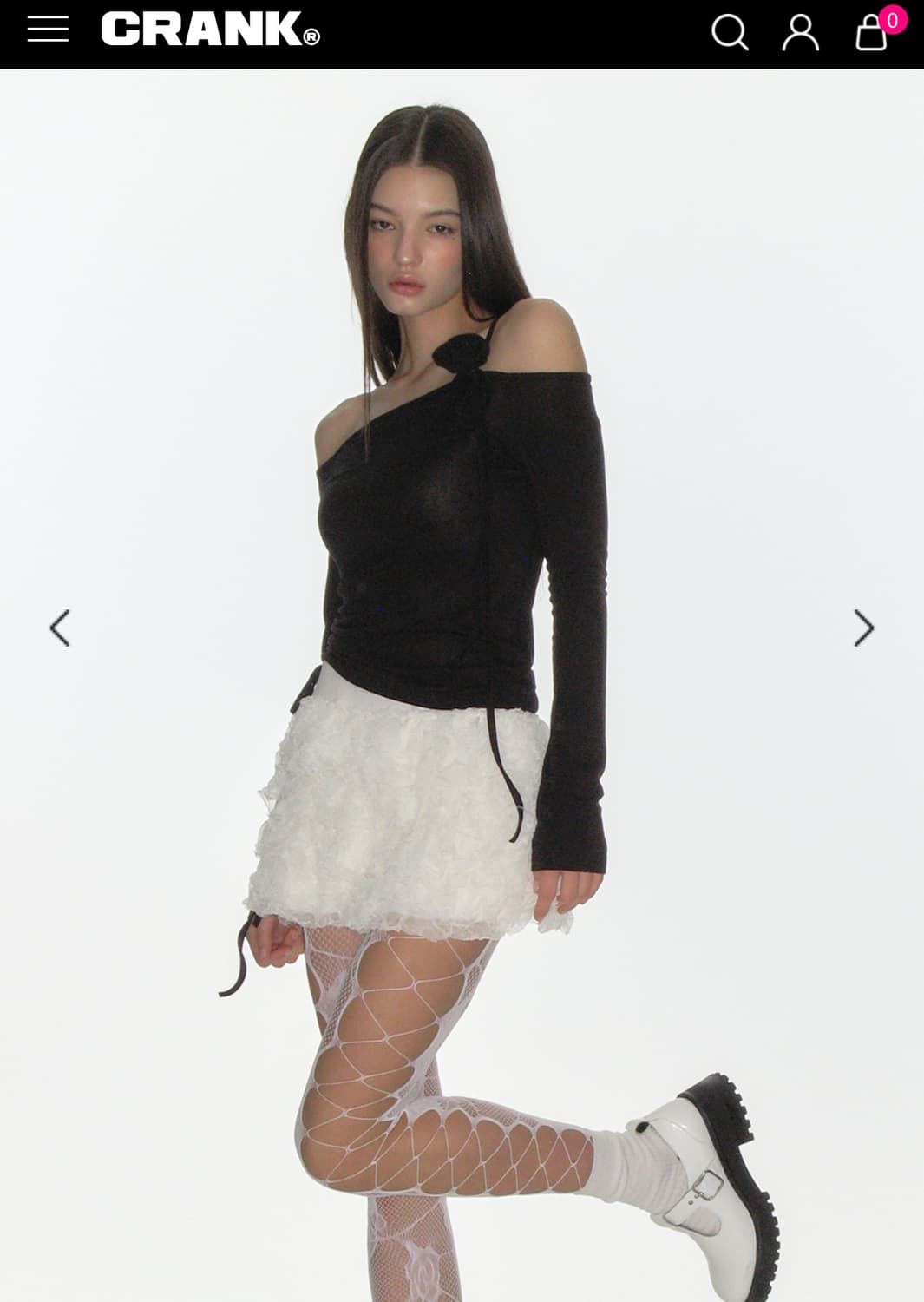 CRANK_ CANCAN FRILL MINI SKIRT_IVORY 상품이미지2