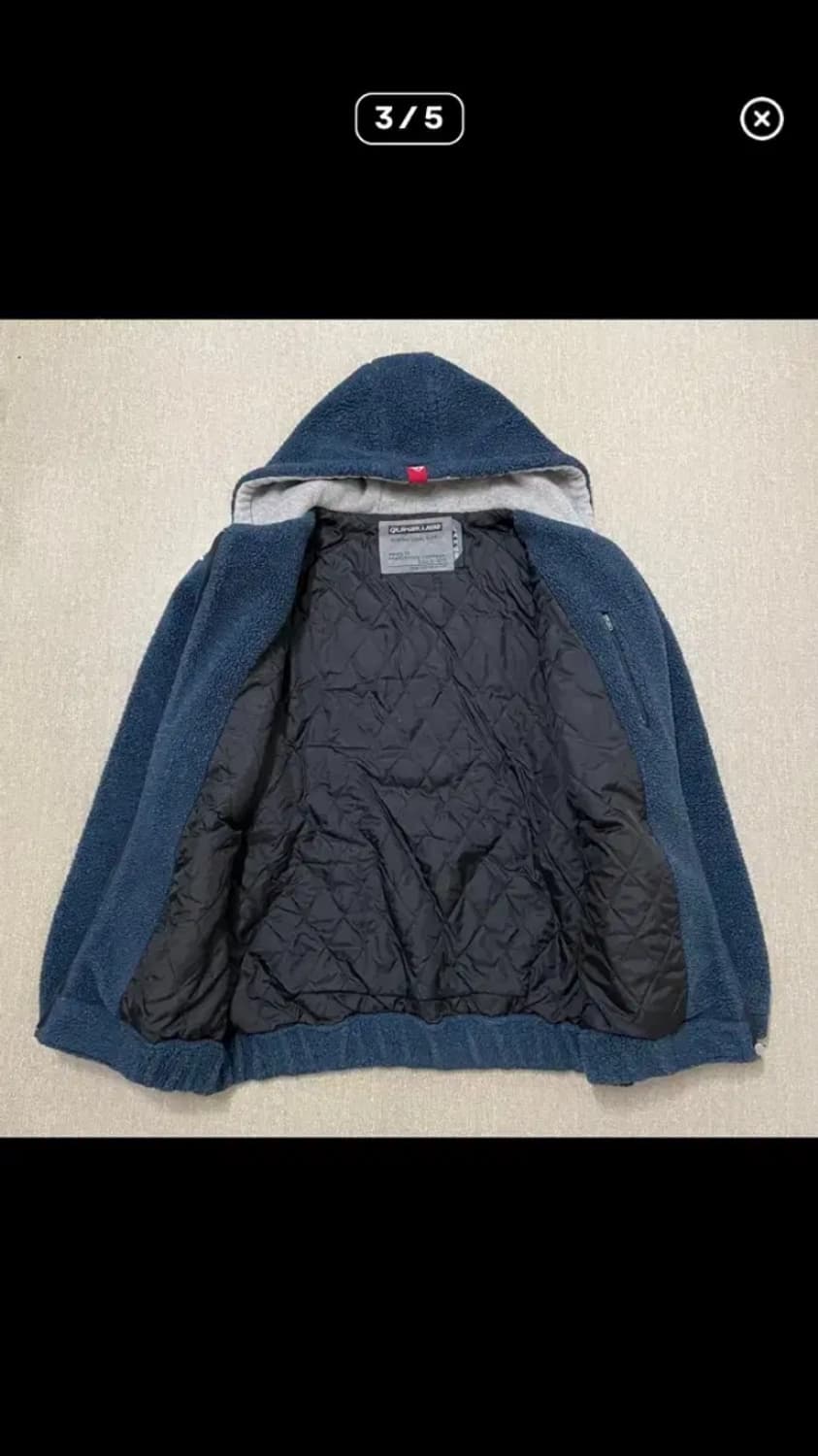 퀵실버 뽀글이 후리스 후드집업 상품이미지3