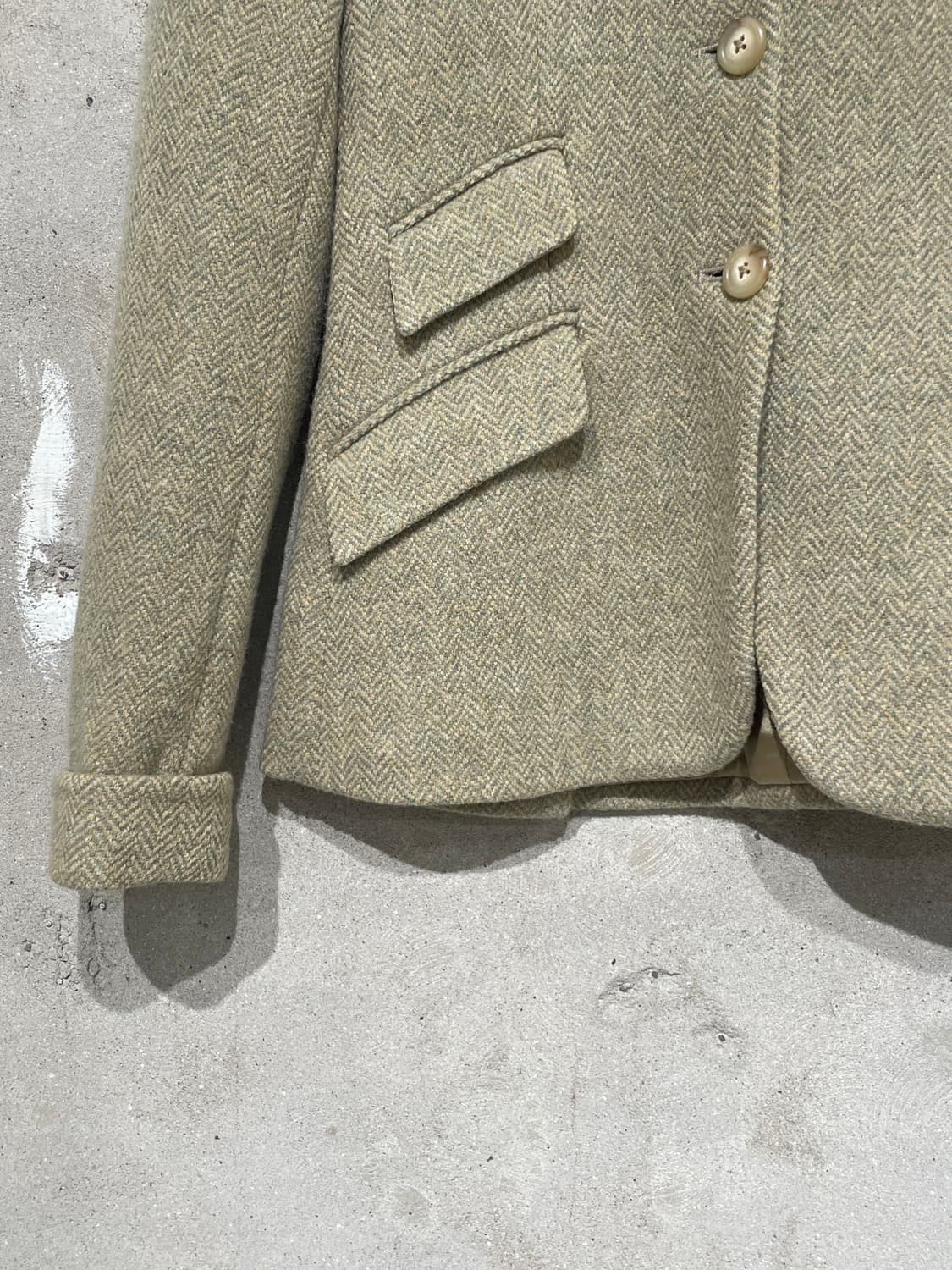  랄프 로렌 티켓 포켓 헤링본 울 자켓 상품이미지4