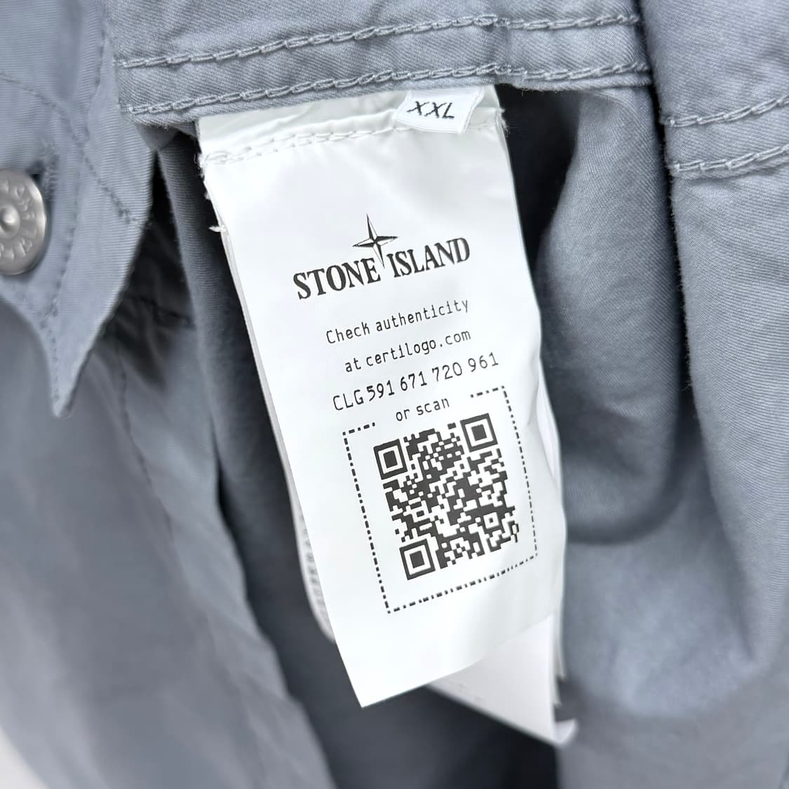 [미사용/2XL] 스톤아일랜드 수피마 코튼 트윌 반팔 오버셔츠 상품이미지7