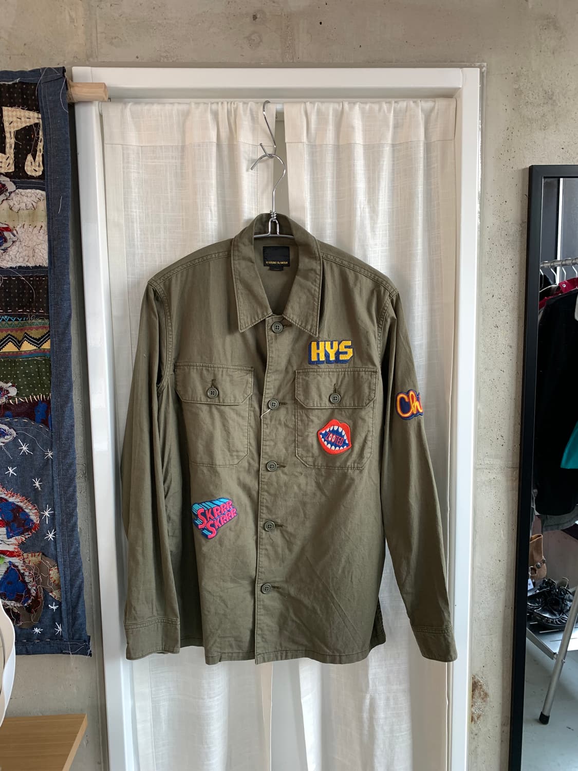 Hysteric glamour 히스테릭 글래머 패치워크 밀리터리 셔츠 상품이미지2