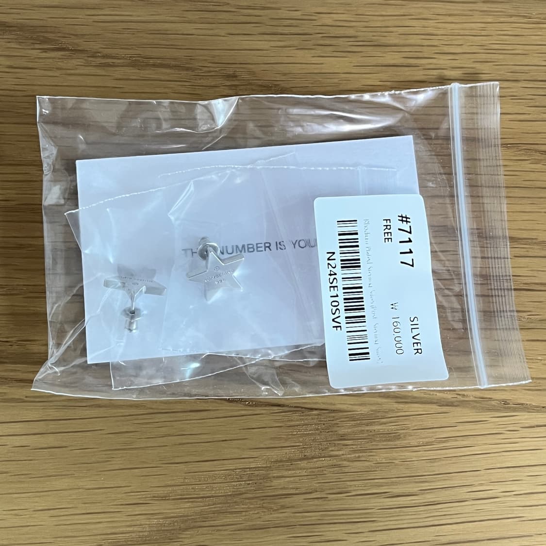 넘버링 NUMBERING 별 실버 귀걸이 상품이미지4