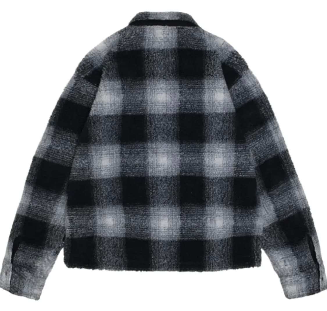 스투시 쉐도우 플레이드 셰르파 후리스 자켓 상품이미지5