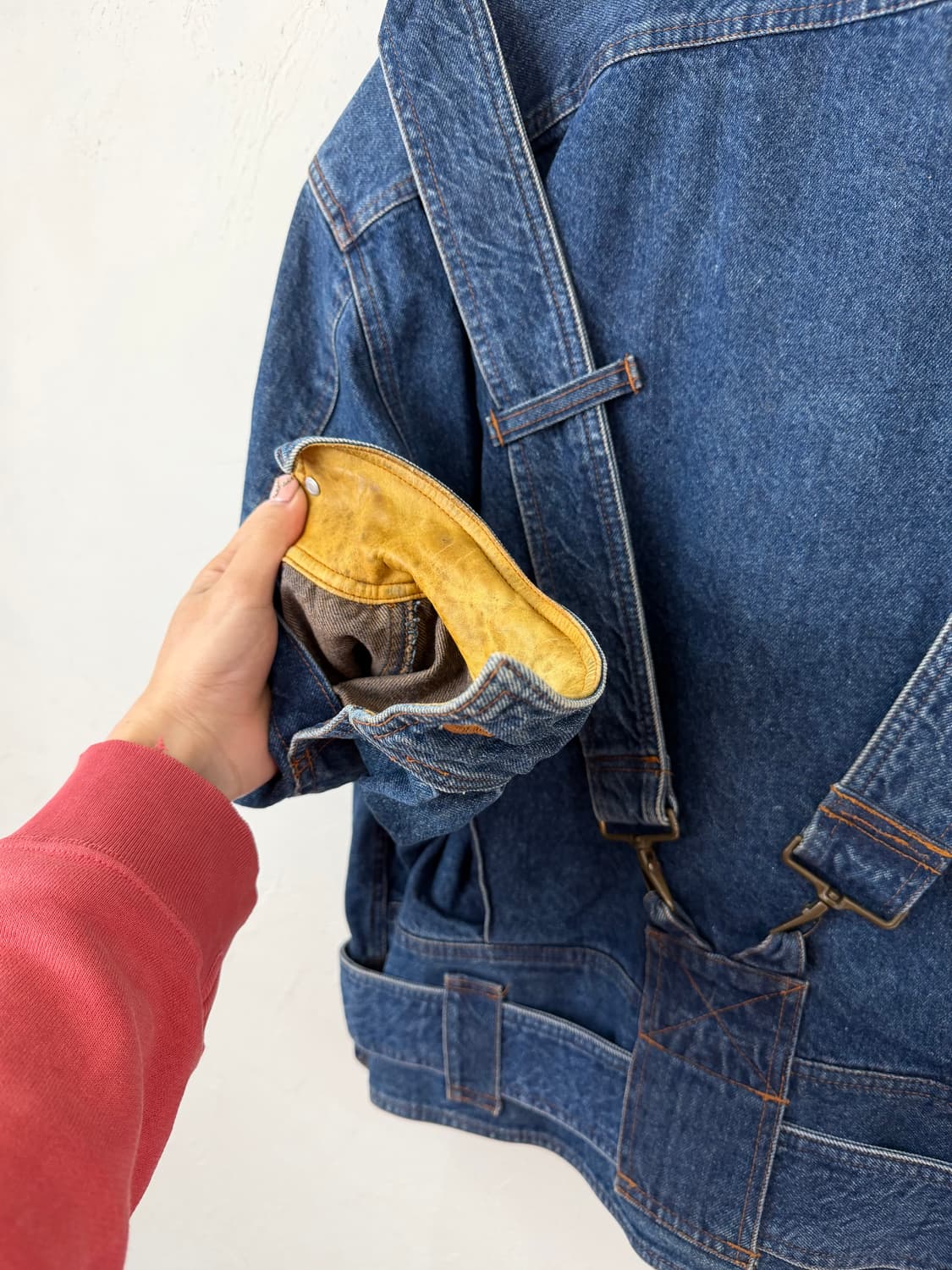 80s KENSHO ABE 본디지 데님 봄버 상품이미지6