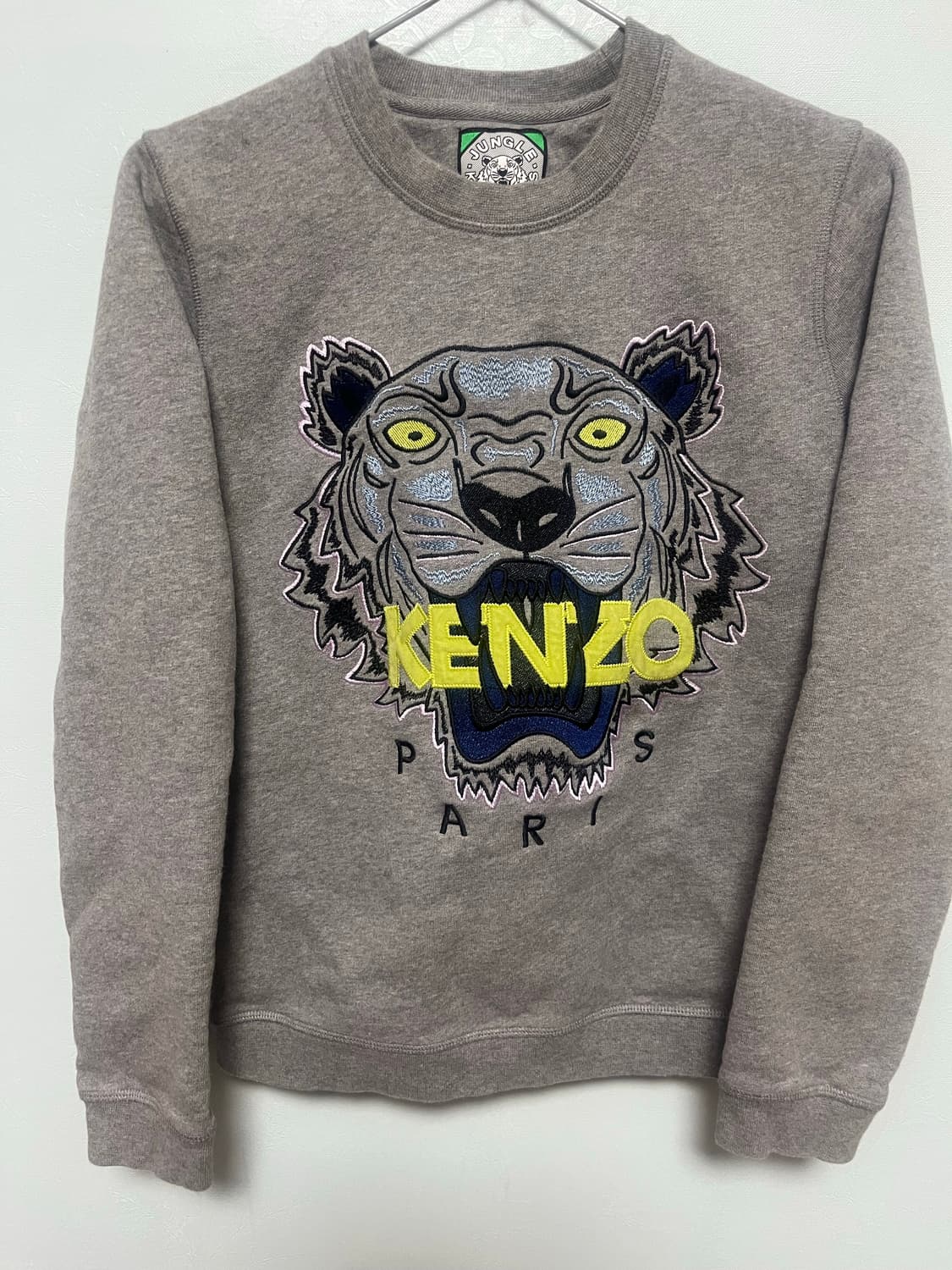 KENZO 겐조 타이거 자수 맨투맨 그레이 상품이미지1
