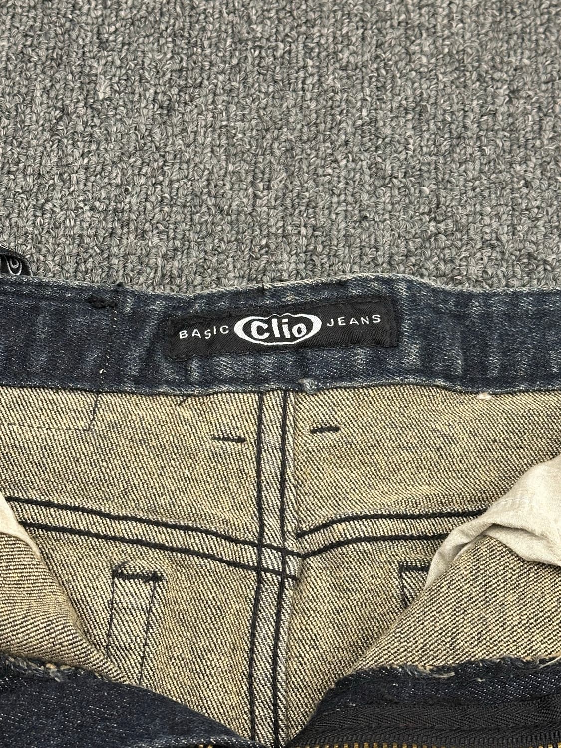 S)Clio Jeans 빈티지 퍼 트리밍 데님 스커트 상품이미지5