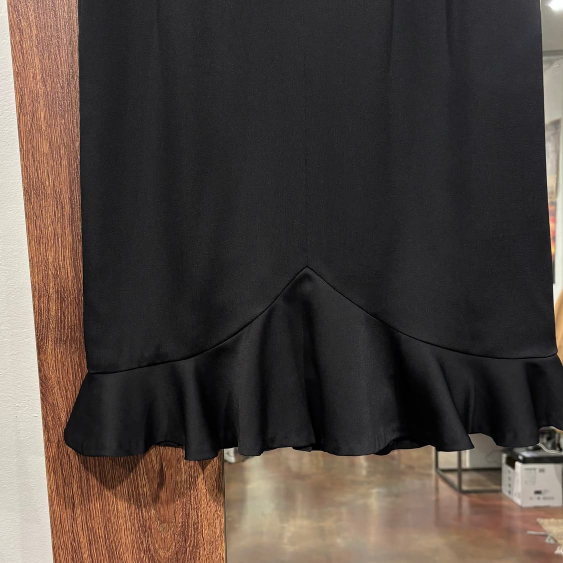 일본 빈티지 블랙 프릴 미디 스커트 상품이미지6