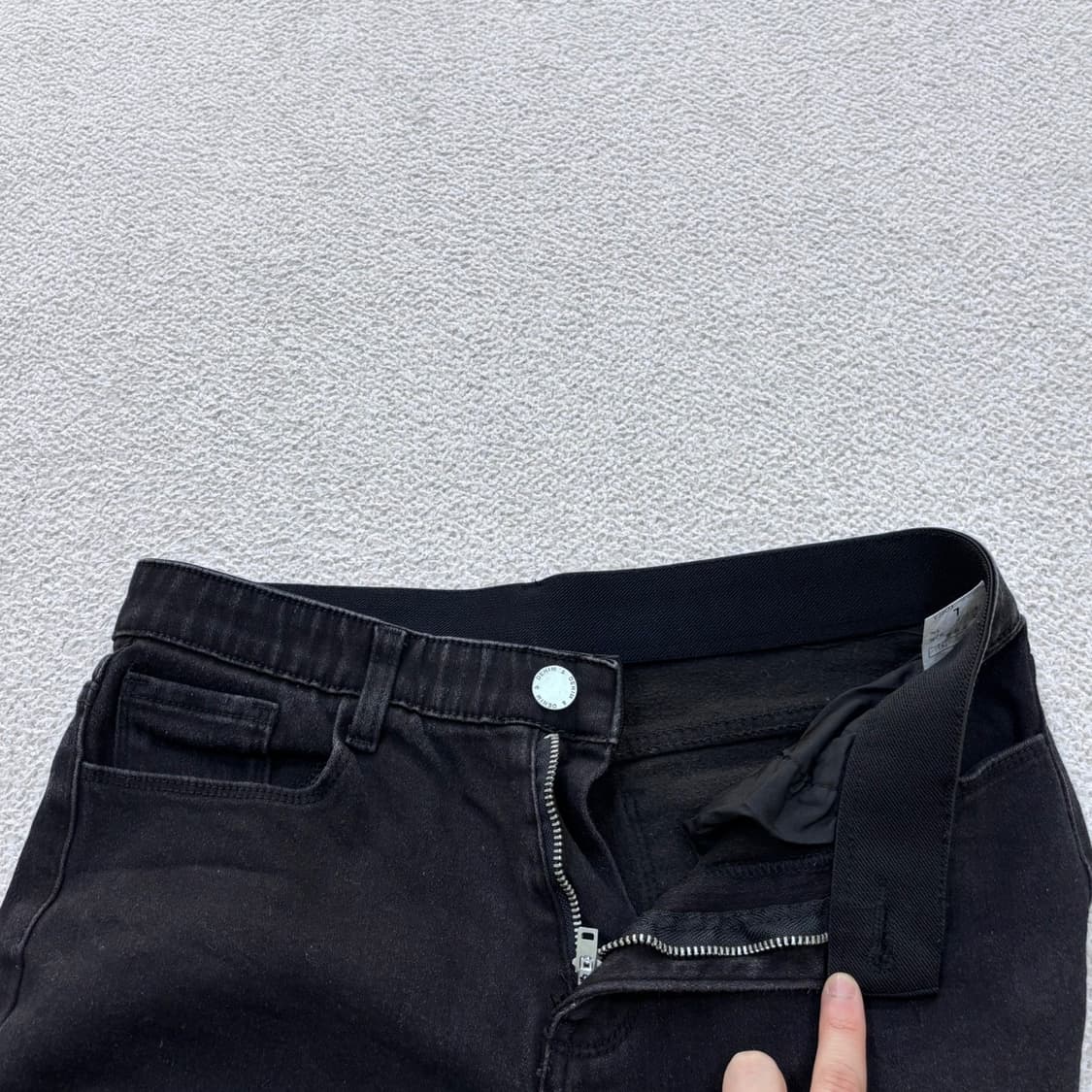 L 빈티지 여성 블랙 부츠컷 데님 팬츠 0414E 상품이미지4