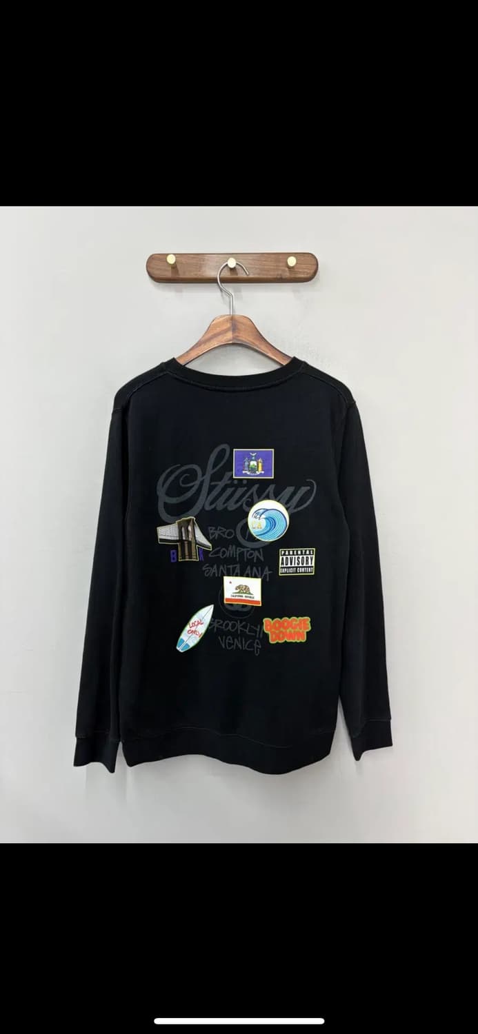 스투시 월드투어 블랙 스웻 셔츠 맨투맨 H2417 상품이미지5