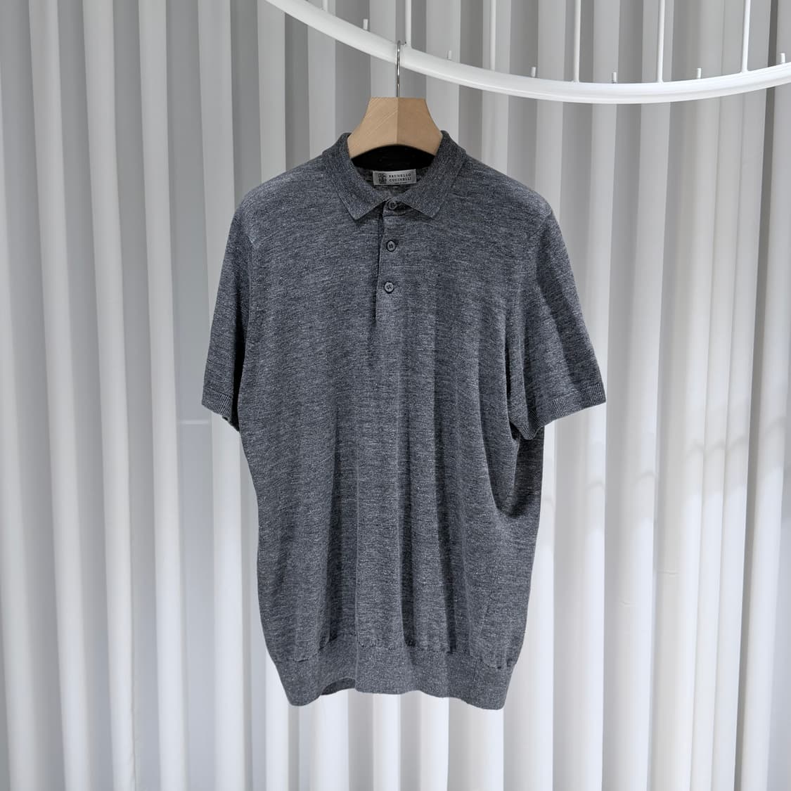 (A+/56) / 브루넬로쿠치넬리 린넨 코튼 카라 폴로 반팔 티셔츠 상품이미지1