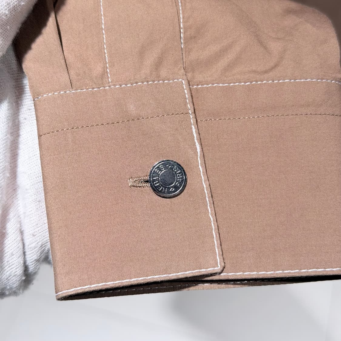 (A/39) / 에르메스 투포켓 오버핏 브라운 셔츠 상품이미지5