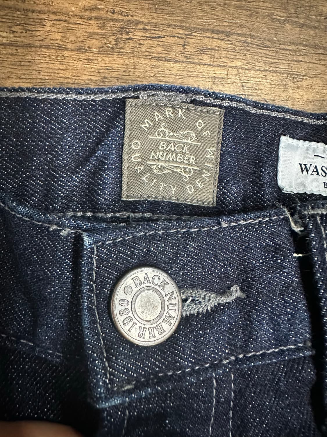 백넘버 WASHI DENIM 일본판 생지 화지데님 청바지 30 상품이미지6