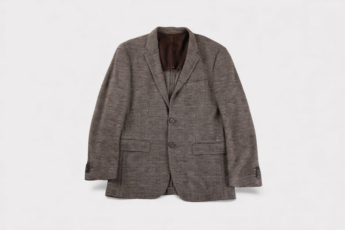[L] 휴고보스 브라운 체크 자켓 상품이미지1