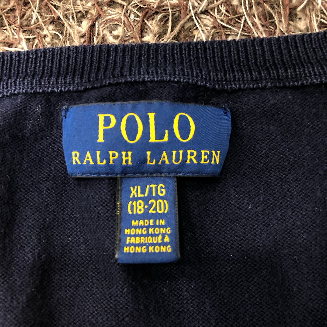 폴로 랄프로렌 걸즈 네이비 브이넥 니트 상품이미지4