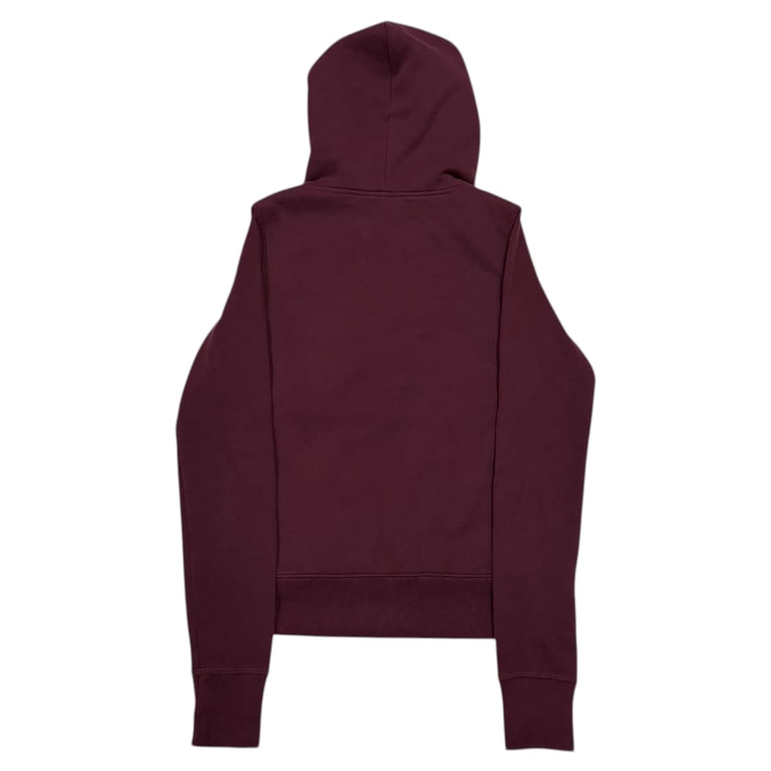 아베크롬비 빈티지 희귀 Y2K 딱붙핏 퍼 후드집업 자켓 버건디 레드 S 상품이미지4